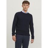Jack & Jones Bisiklet Yaka Standart Lacivert Erkek Kazak 12240711_JPRBLAANDERSON Knıt Struct - M