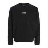 JACK & JONES Bisiklet Yaka Sweatshirt, S, 12282821, Siyah, erkek