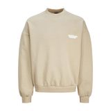 Jack & Jones Bisiklet Yaka Sweatshirt, S, 5003178419, Bej, erkek