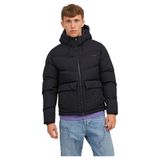 JACK & JONES Boy Kapitone Ceket Junior, Siyah, XXL