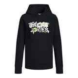 JACK & JONES Boy kapüşonlu sweatshirt logolu kapüşonlu kazak Junior, Siyah, 152