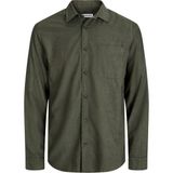 Jack & Jones Büyük Beden %100 Pamuk Cepli Gömlek - Classic - 00430-Yeşil - 2XL