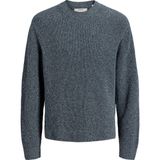 Jack & Jones Büyük Beden Bisiklet Yaka Triko Kazak - Fusion - 00-Mavi - 4XL