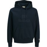 Jack & Jones Büyük Beden Gögüs Baskili Regular Fit Sweatshirt - Frederiksberg - 00 Lacivert - 4XL