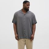 Jack & Jones Büyük Beden Kisa Kollu Gömlek - Jeff - 07G-Gri - 6XL