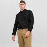 Jack & Jones Büyük Beden Uzun Kollu Gömlek - Joe - 0 Siyah - 2XL