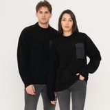 Jack & Jones Cep Detaylı Bisiklet Yaka Kazak - Metro - Siyah