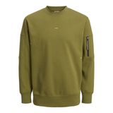 Jack & Jones Core Jcoshade Sweat Crew Neck LN Yağ Yeşili Erkek Sweatshirt