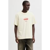 Jack & Jones Core Logolu Pamuklu Regular Fit Bisiklet Yaka T Shirt Erkek T Shirt 12289868 - Krem - XL
