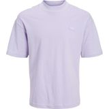 Jack & Jones Core Pamuklu Loose Fit Sıfır Yaka T Shirt Erkek T Shirt 12227671 - Lavanta