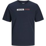 Jack Jones Corp Logo Play Plus Erkek Tişört 12243630 - Lacivert - 2XL