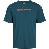 Jack Jones Corp Logo Play Plus Erkek Tişört 12243630 - Yeşil - 4XL