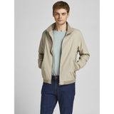 Jack & Jones Dik Yaka Bomber Ceket 100% Polyester Erkekler İçin Şık ve Rahat Günlük Kullanım - Krem Rengi - XL