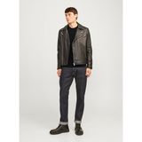 Jack & Jones Dik Yaka Fitted Siyah Erkek Kazak 12257771_JJEPERFECT Knıt Crew Neck - 2XL