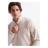 Jack & Jones Dik Yaka Krem Erkek Sweatshırt 12299799 JORNEWOVE SWEAT SMU