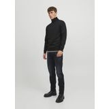 Jack & Jones Dik Yaka Siyah Erkek Sweatshırt 12250747_JJEBRADLEY SWEAT HALF ZIP