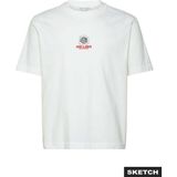Jack & Jones Ekru Erkek Regular Fit Logo Baskılı T-Shirt 12306238 Jorrude Tee Crw Neck BSS26