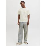 Jack & Jones Ekru Erkek Regular Fit T-Shirt 12288897 Jjedover Slub Tee Ss Noos