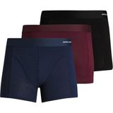 Jack & Jones Erkek 3'lü Boxer Bordo ve Siyah Renk Seçenekleri ile Konforlu Kullanım (12198852-PRE)