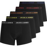 Jack & Jones Erkek 5'li Düz Renk Logolu Boxer Renkli Paça Tipi ile Konforlu Kullanım