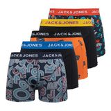Jack & Jones Erkek 5'li Karışık Boxer Paketi - Tyler Renkli Desenli Rahat Paça - Lacivert
