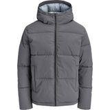 Jack & Jones Erkek Ayarlanabilir Bagcikli Kapüsonlu Puffer Ceket - Galaxy - M - 0-Gri