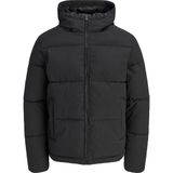 Jack & Jones Erkek Ayarlanabilir Bagcikli Kapüsonlu Puffer Ceket - Galaxy - XL - 001 Siyah