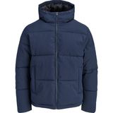 Jack & Jones Erkek Ayarlanabilir Bagcikli Kapüsonlu Puffer Ceket - Galaxy - XL - 002-Lacivert
