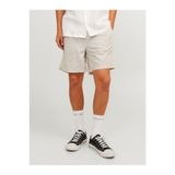 Jack & Jones Erkek Bağcıklı Kısa Krem Keten Şort-12248629