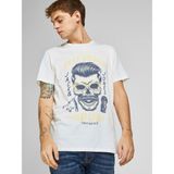 Jack & Jones Erkek Baskılı Tişört 12205684 - XXL - Beyaz
