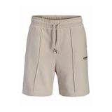 Jack & Jones Erkek Bej Jpstkane Soho Sweat Shorts Mıd Sn Şort 12288620-Moonbeam