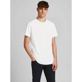 Jack & Jones Erkek Beyaz Tişört Kısa Kol Bisiklet Yaka %100 Pamuk Düz Renk XS Beden