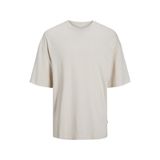 Jack & Jones Erkek Bisiklet Yaka Düz Renk Tisört - Charge 12259975 Moonbeam Siyah