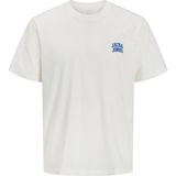 Jack & Jones Erkek Bisiklet Yaka Gögüs Baskili Tisört - Noge - 00-Beyaz