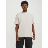 Jack & Jones Erkek Bisiklet Yaka Kisa Kollu Tisört - Deco - M - Bej