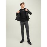 Jack & Jones Erkek Bisiklet Yaka Logo Baskili Tisört - Bluarchie - Siyah - XL