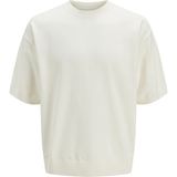Jack & Jones Erkek Bisiklet Yaka Triko Tisört - Bradfort - 00-Beyaz