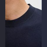 Jack & Jones Erkek Bisiklet Yaka Triko Tisört - Bradfort - 010-Lacivert - XL