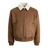 JACK & JONES Erkek Bomber Ceket Açık Kahve, 12282444