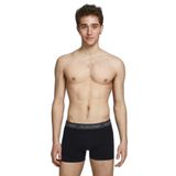 Jack & Jones Erkek Boxer Mayo İç Çamaşırı Çoklu Paket Elastik Bel Düz Külot seti, Asfalt/Hawaii/Kırmızı, S