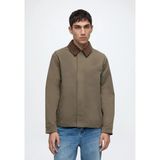 Jack & Jones Erkek Ceket Mont Mevsimlik Kadife Yaka Cepli Dokuma Regular Fit Gizli Pat Günlük Baharlık Coach 12299081 - Canteen