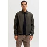 Jack & Jones Erkek Charge Stand Collar Bomber Ceket, Haki, L Beden