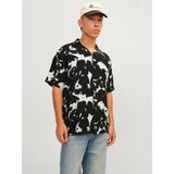 Jack & Jones Erkek Çizgili Kisa Kollu Gömlek - Luke - Siyah