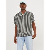 Jack & Jones Erkek Çizgili Kisa Kollu Gömlek - Luke - XL - Beyaz