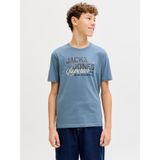 Jack & Jones Erkek Çocuk Baskılı T-Shirt, 14 Yaş, 5003293671, Mavi, Erkek Çocuk