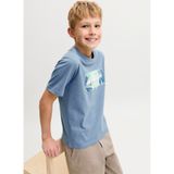 Jack & Jones Erkek Çocuk Baskılı T-Shirt, 14 Yaş, 5003340887, Mavi, Erkek Çocuk