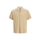 Jack & Jones Erkek Çocuk Bej Kısa Kollu Gömlek 12 Yaş Beden JORLUKE CRINKLE SS JNR Modeli