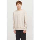 Jack & Jones Erkek Çocuk Bej Sweatshirt 10 Yaş Beden JJTAKA SWEAT CREW NECK JN Modeli