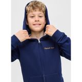 Jack & Jones Erkek Çocuk Mavi Kapüşonlu Sweatshirt, 8 Yaş