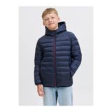 Jack & Jones Erkek Çocuk Şişme Ceketi, Kapüşonlu, Uzun Kollu, Fermuarlı, Lacivert, 8 Yaş